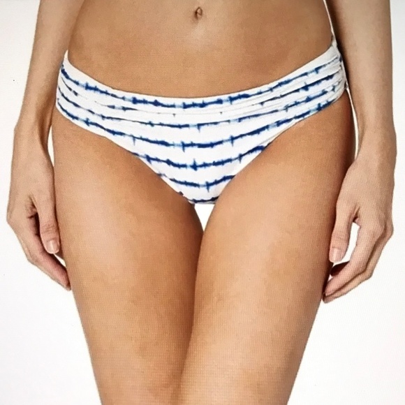 SEAFOLLY Bikini Bottom Hipster Mandala Reversible French Blue Women’s Size 10 - Picture 11 of 14
